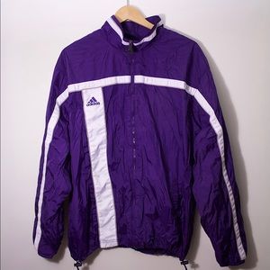 Purple Vintage Adidas Track Windbreaker